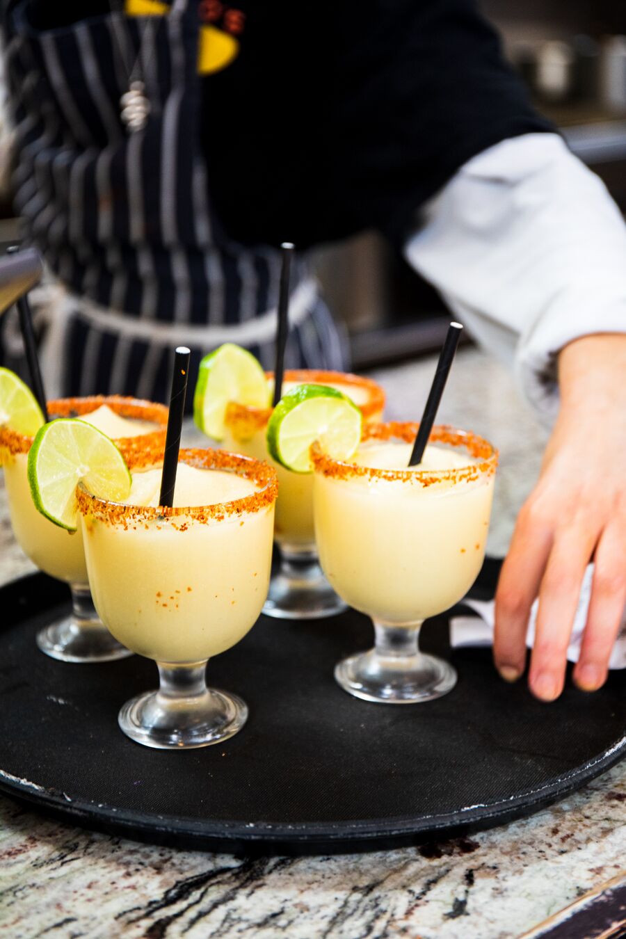 A tray of frozen margaritas